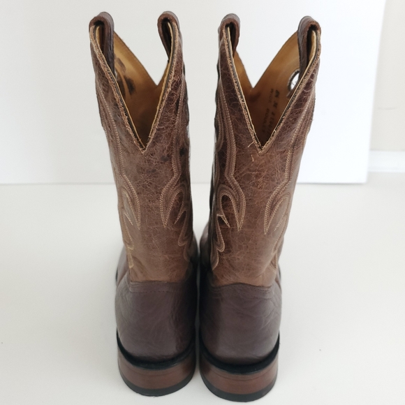Boulet brown leather cowboy boots, size 8.5 3E - Picture 5 of 8